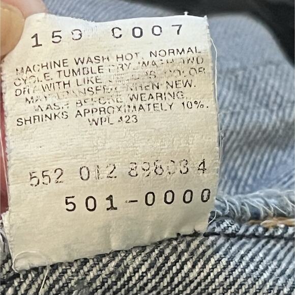 Levi's 501 Vintage Button Fly Denim Jeans Made In USA Size 42x34 80’s 1982 - Picture 9 of 16